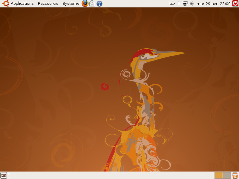 Capture d'écran d'Ubuntu 8.04