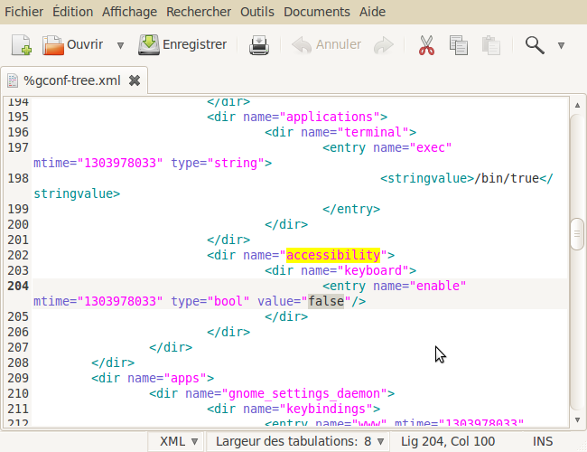 Fichier /var/lib/gdm/.gconf.mandatory/%gconf-tree.xml