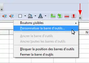 barre d'outils