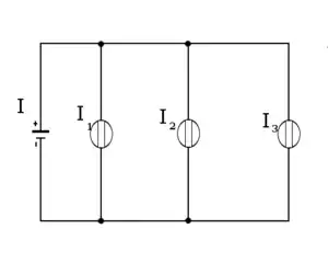 Schéma électrique d'un circuit en dérivation