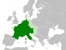 L'empire de Charlemagne en 814
