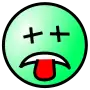 Pictogramme vert représentant un visage grimaçant, surmonté d'une mention indiquant : « Poison ! » et le numéro de téléphone d'un centre antipoison.
