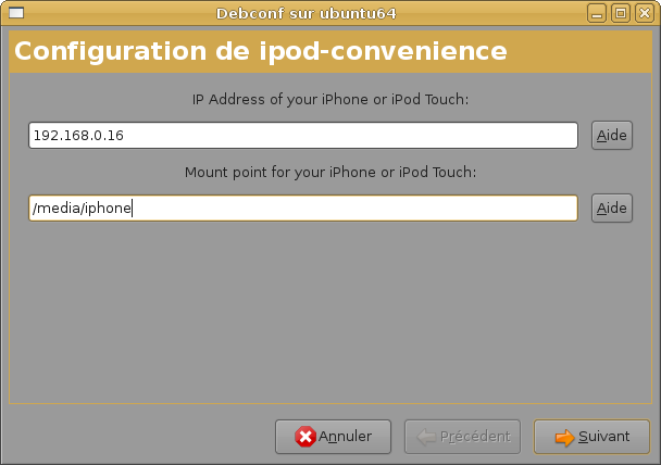 configuration de ipod-convenience