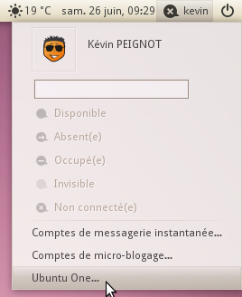 Ubuntu One via le Me-Menu